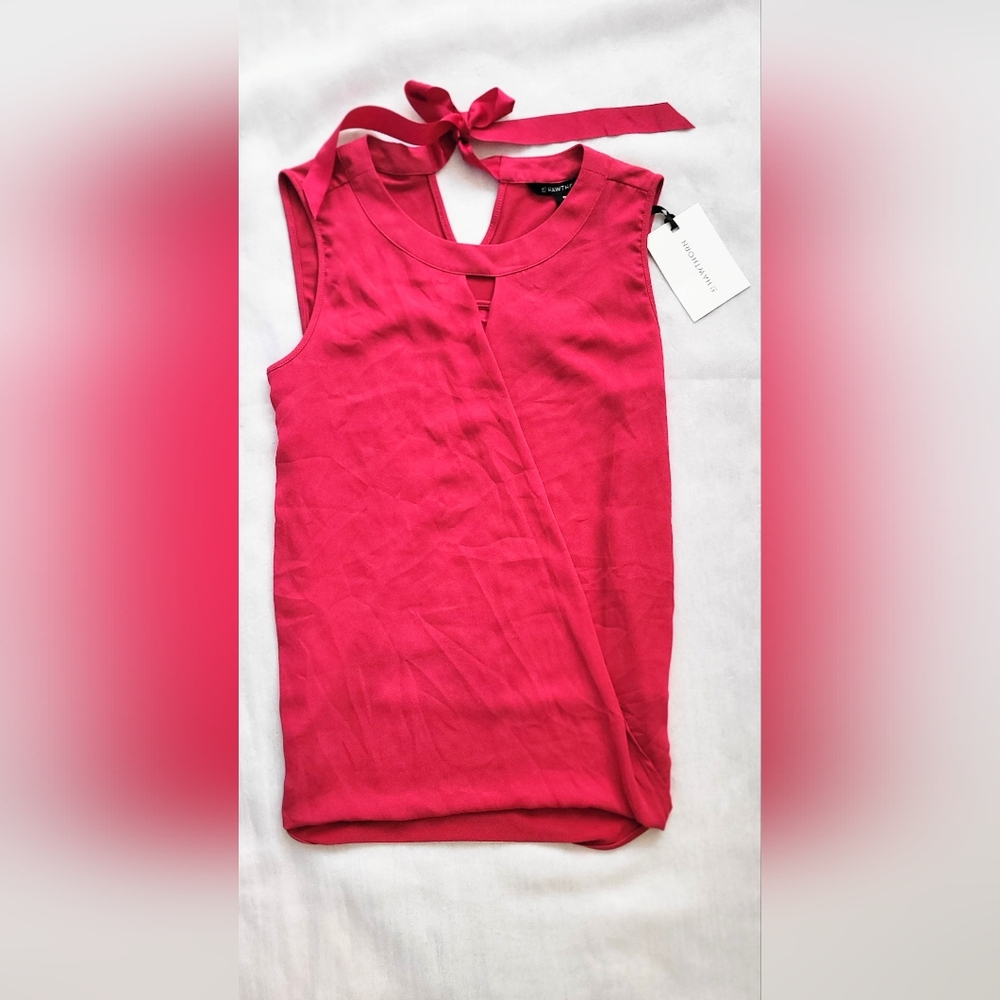 NWT! 41 Hawthorn Barbiecore Y2k Pink Top Sleeveless Tank Fall Party Blouse XS